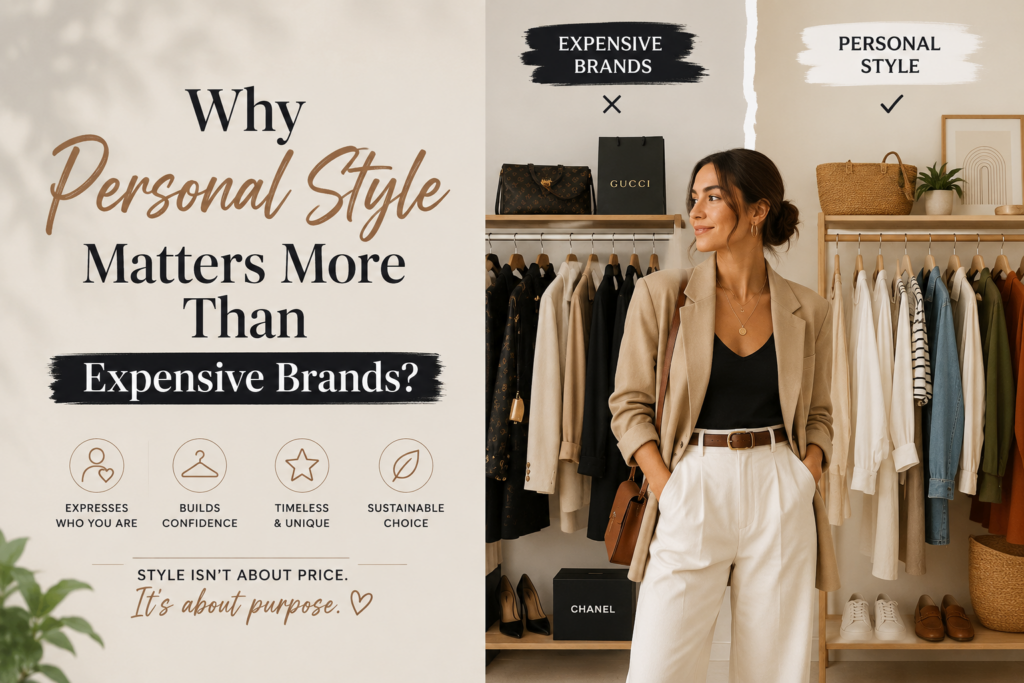 image describe that why personal style matters more tan expensive brand