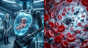 Robots inside human, human inside robotes